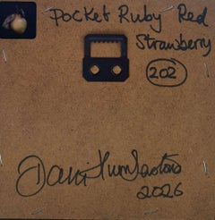 Strawberry Ruby Red Pocket Painting 202, original painting, still life