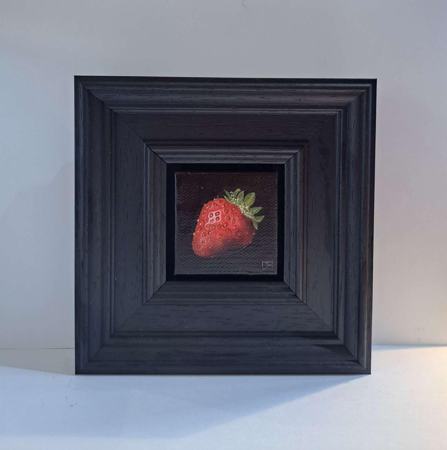 Strawberry Very Ripe Pocket Painting 6c, original painting For Sale 1