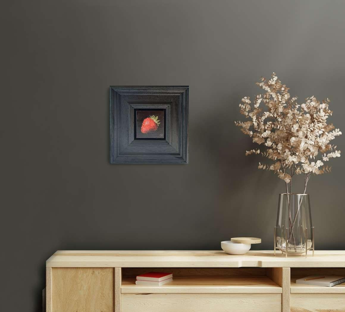 Strawberry Very Ripe Pocket Painting 6c, original painting For Sale 4