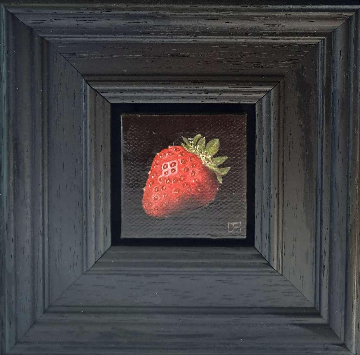 Strawberry Very Ripe Pocket Painting 6c, original painting For Sale 5