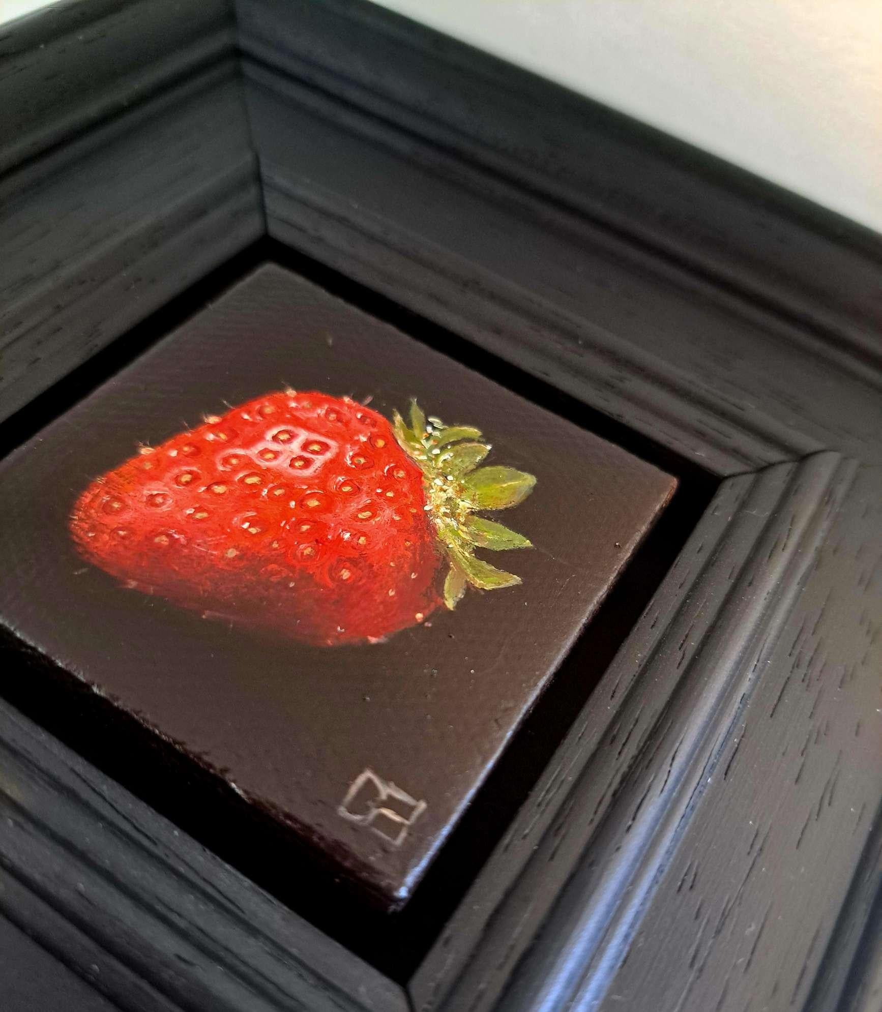 Strawberry Very Ripe Pocket Painting 6c, original painting For Sale 6