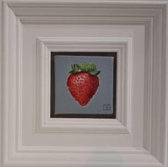Fresa (Colección Blanca) Pintura de bolsillo, pintura original