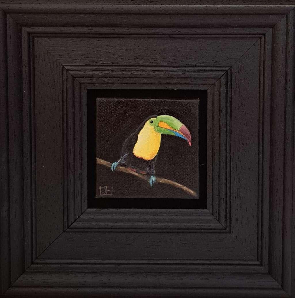 Dani Humberstone Still-Life Painting – Tukan Dschungel Sammlung Pocke, Originalgemälde, Ölfarbe, Stillleben, Natur