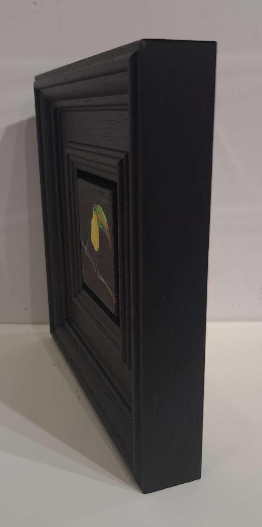 Peinture de poche Toucan 2c, peinture originale, nature morte en vente 1