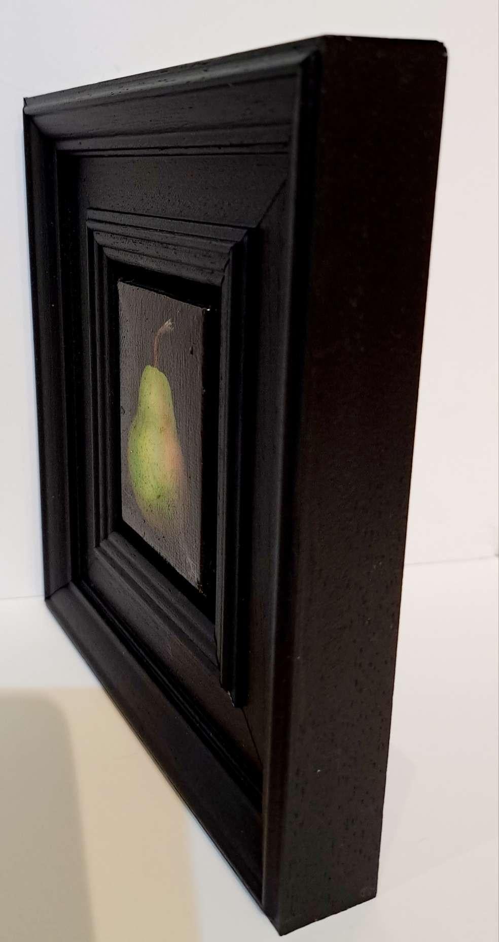 triptych of pocket bring clementine, speckled green pear, ripe-ish yellow banana For Sale 3