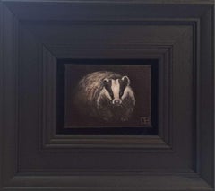 Wildlife Collection: Pocket Badger, Original Painting, Animal Art
