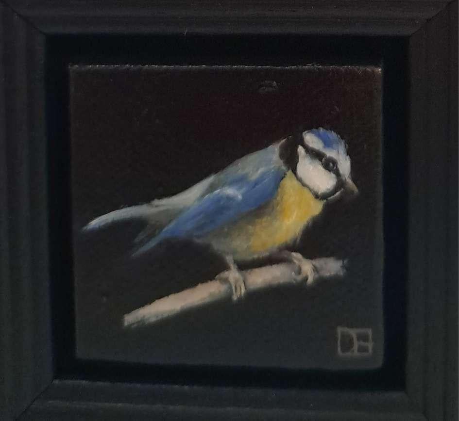 Collection'S: Bluetit tascabile, Pittura originale, Arte animale 3