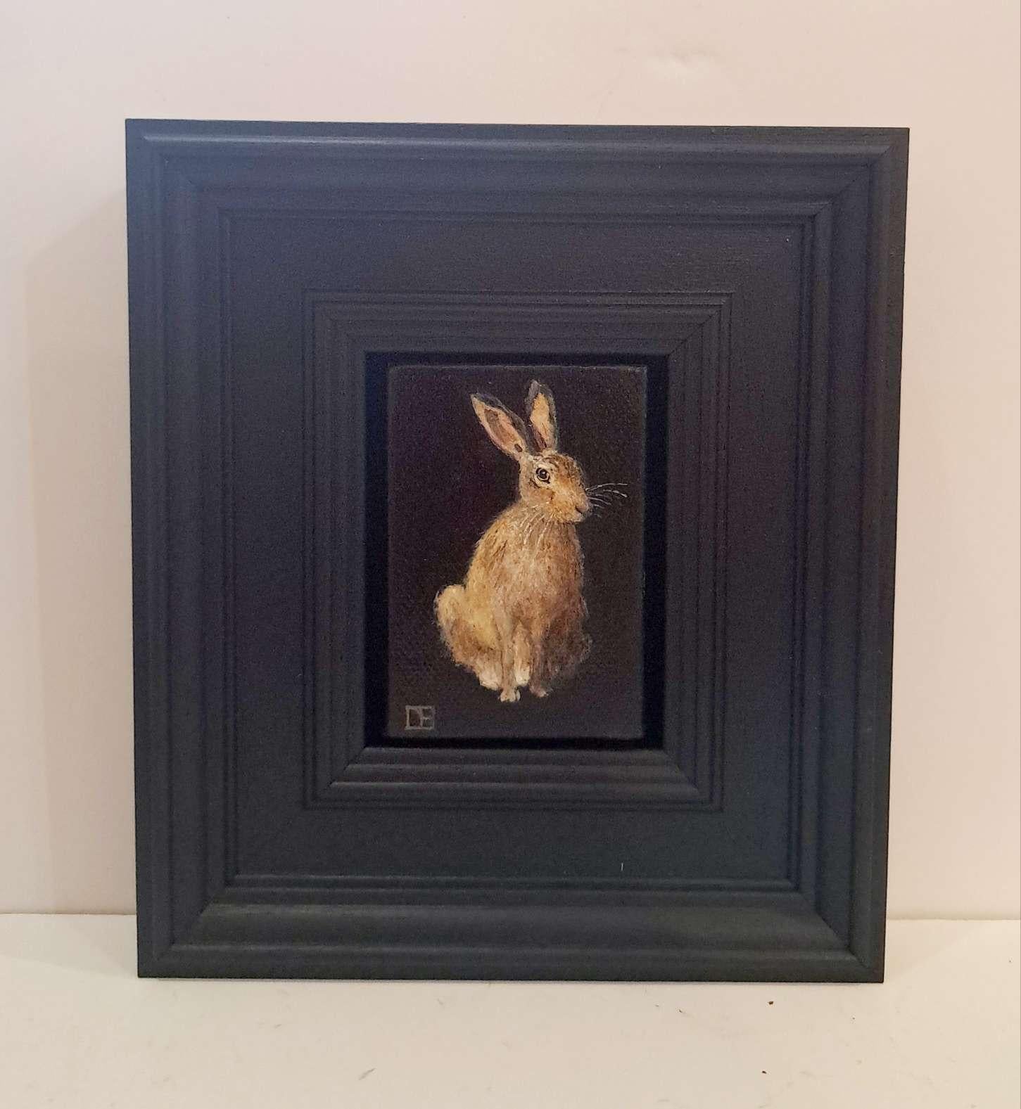 Collection'S: Lepre bruna tascabile, Pittura originale, Arte animale - Painting di Dani Humberstone