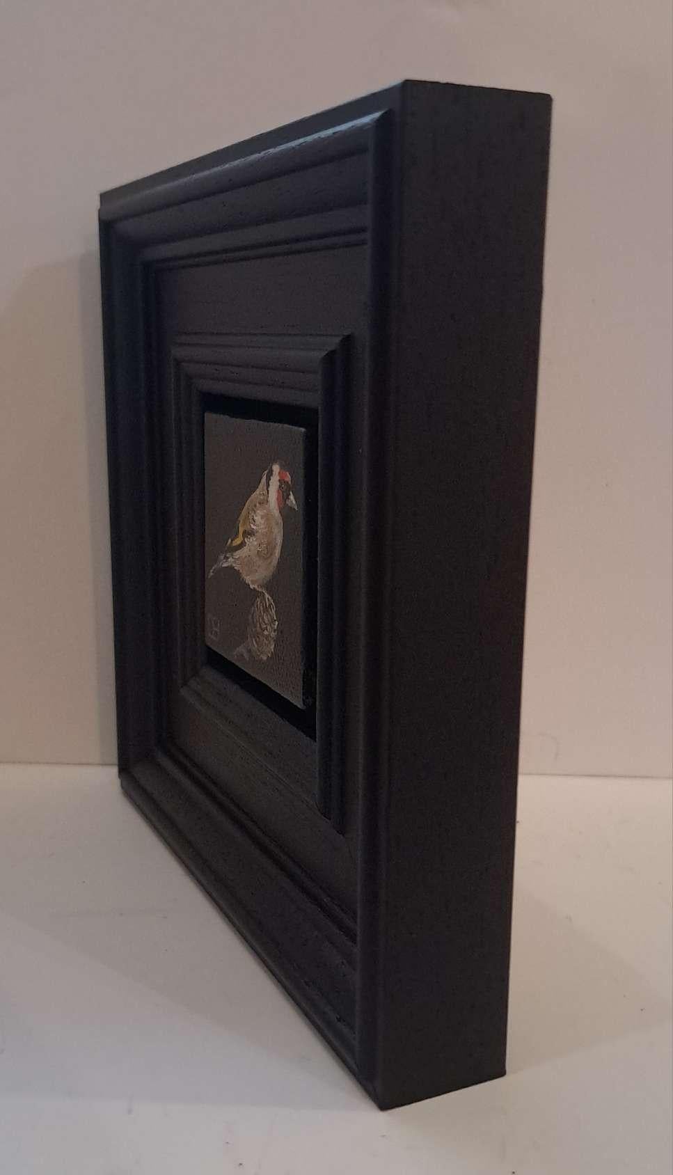 Collection Wildlife: Pocket Goldfinch, peinture originale, art animalier en vente 2