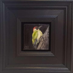 Collection'S: Picchio verde tascabile, Pittura originale, Arte animale