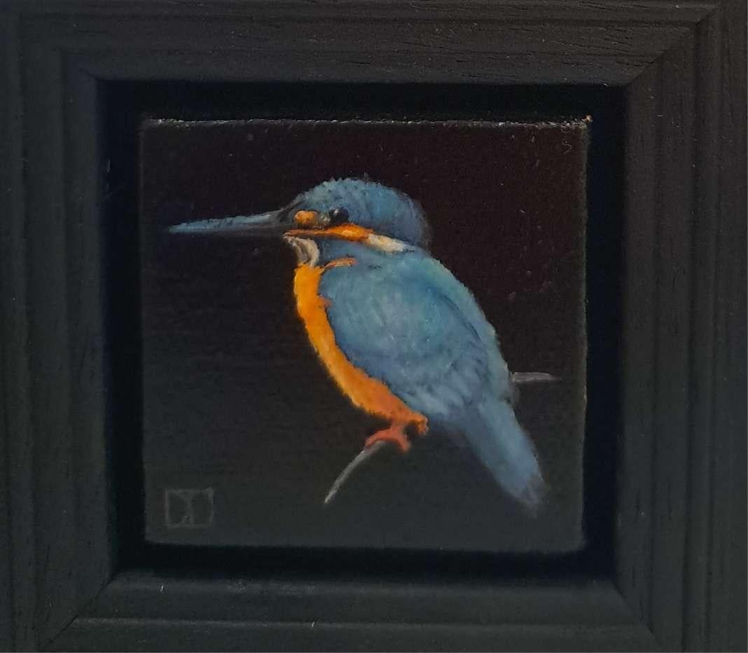 Collection'S: Kingfisher tascabile, Pittura originale, Arte animale - Painting Realismo di Dani Humberstone