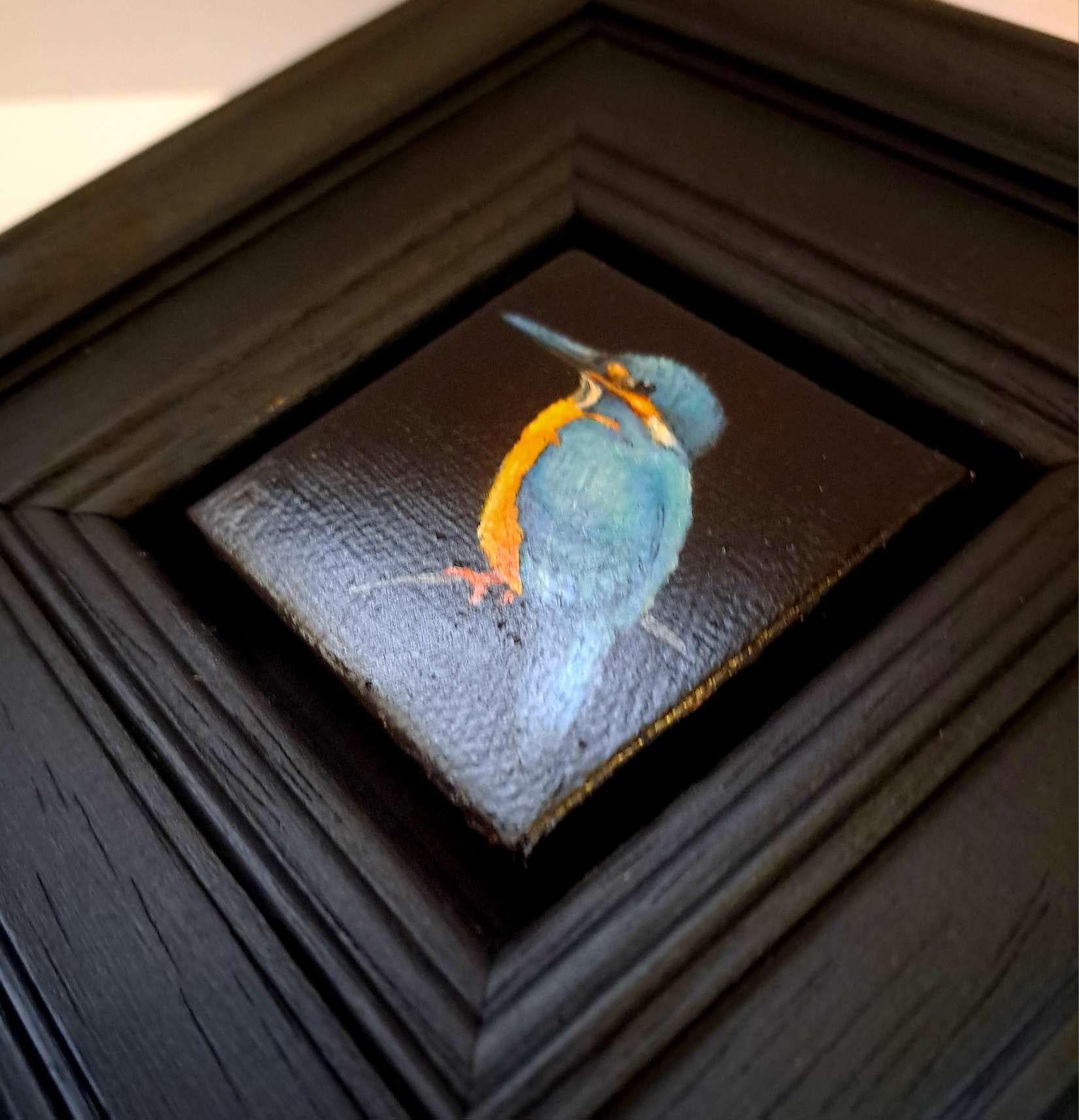 Collection'S: Kingfisher tascabile, Pittura originale, Arte animale 3