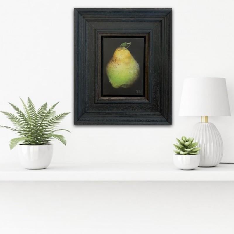 Yellow and Green, original food art - Contemporary Painting by Dani Humberstone