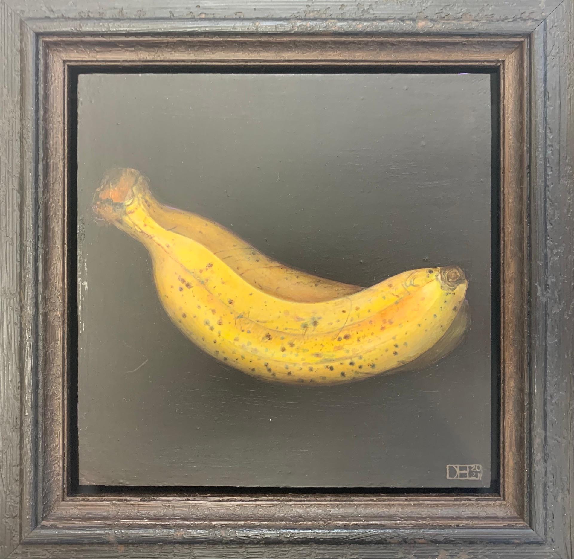 Yellow Banana, Dani Humberstone, Original Fruit Still Life Painting, Affordable