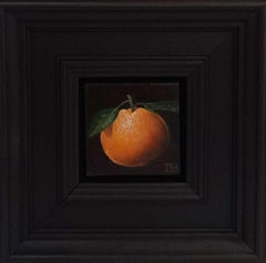 Yellowy Orange Clementine Pocket Series 2, original painting, contemporary