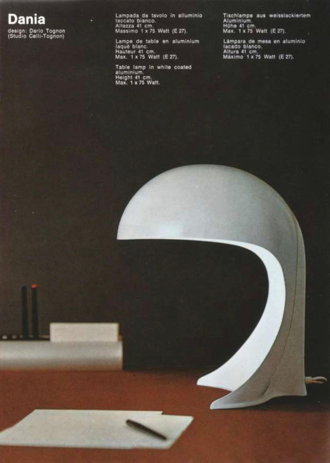 Lampada da tavolo Dania di Dario Tognon & Studio Celli per Artemide, condizioni perfette! in vendita 7