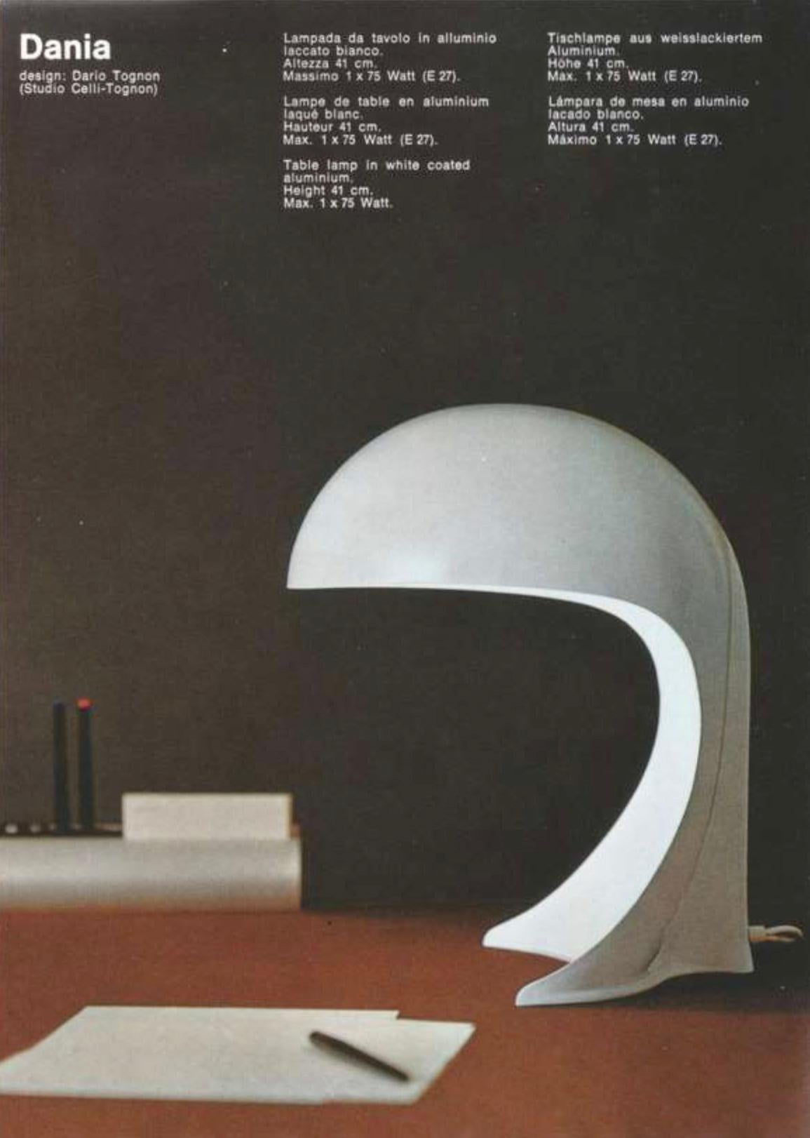 Lampada da tavolo Dania di Dario Tognon & Studio Celli per Artemide, condizioni perfette! in vendita 8