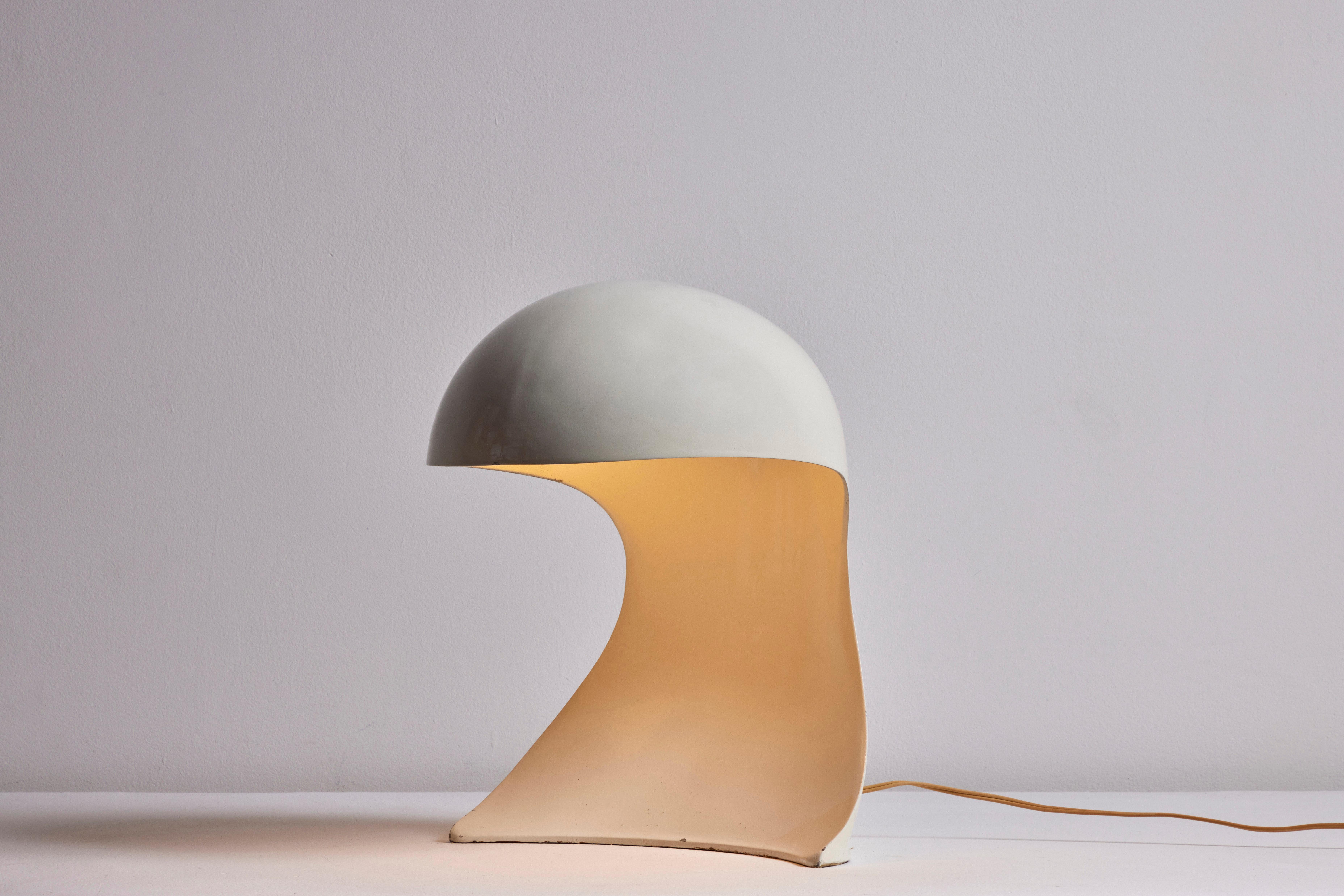 Dania table lamp by Dario Tognon and Studio Celli for Artemide. Manufactured in Italy, circa 1960's. Enameled metal, original European cord. We recommend one E27 60w maximum bulb. Bulb not included.