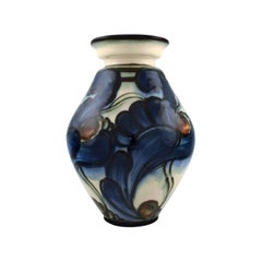Danico, Denmark, Large Glazed Stoneware Vase in Modern Design, 1920s