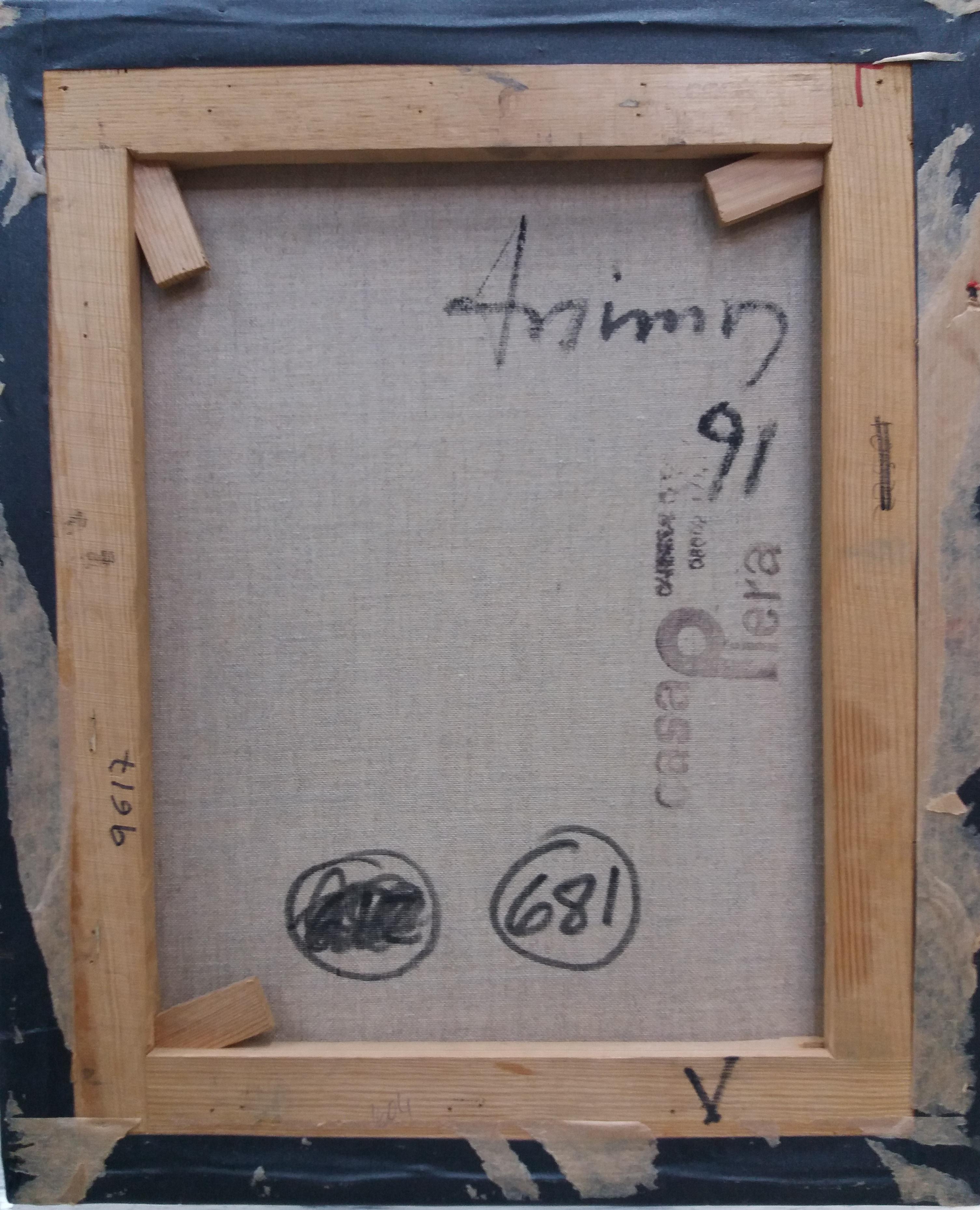 Argimon  Schwarz, Vertikal,  Original abstraktes Gemälde auf Leinwand aus Acryl (Abstrakt), Painting, von Daniel Argimon