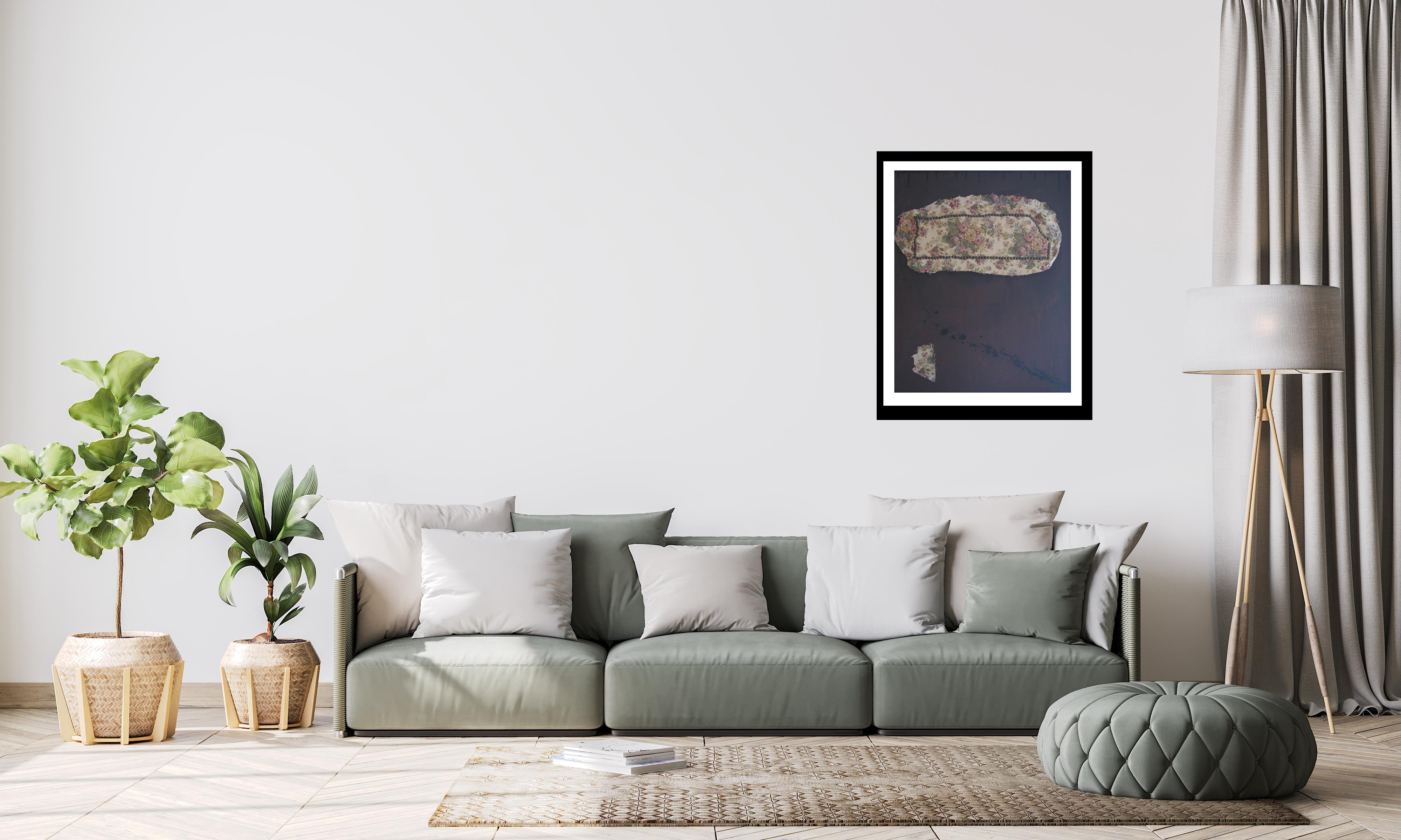 Argimon 6 Vertical Brown Collage Original abstract informalist For Sale 2