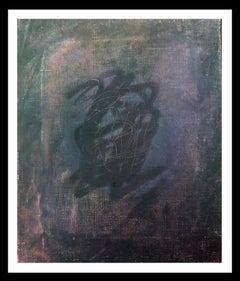 Vintage Argimon  13 Black, Vertical,  original abstract canvas acrylic painting
