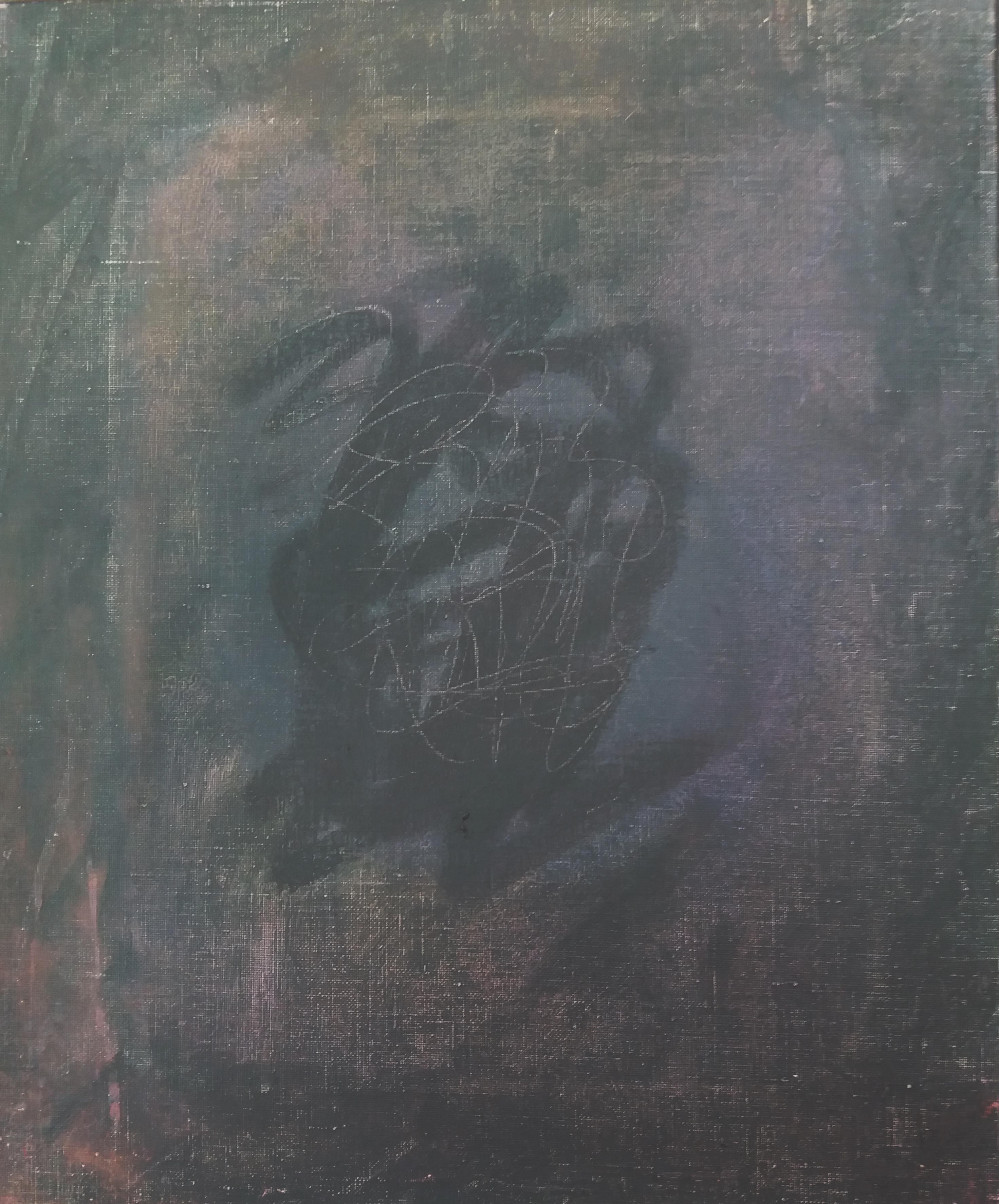 Argimon 13 Nero, Verticale,  pittura acrilica astratta originale su tela 1