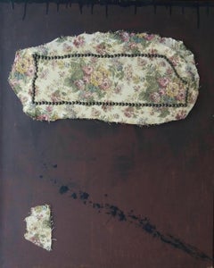 Argimon Vertical Brown Collage Original abstract informalist
