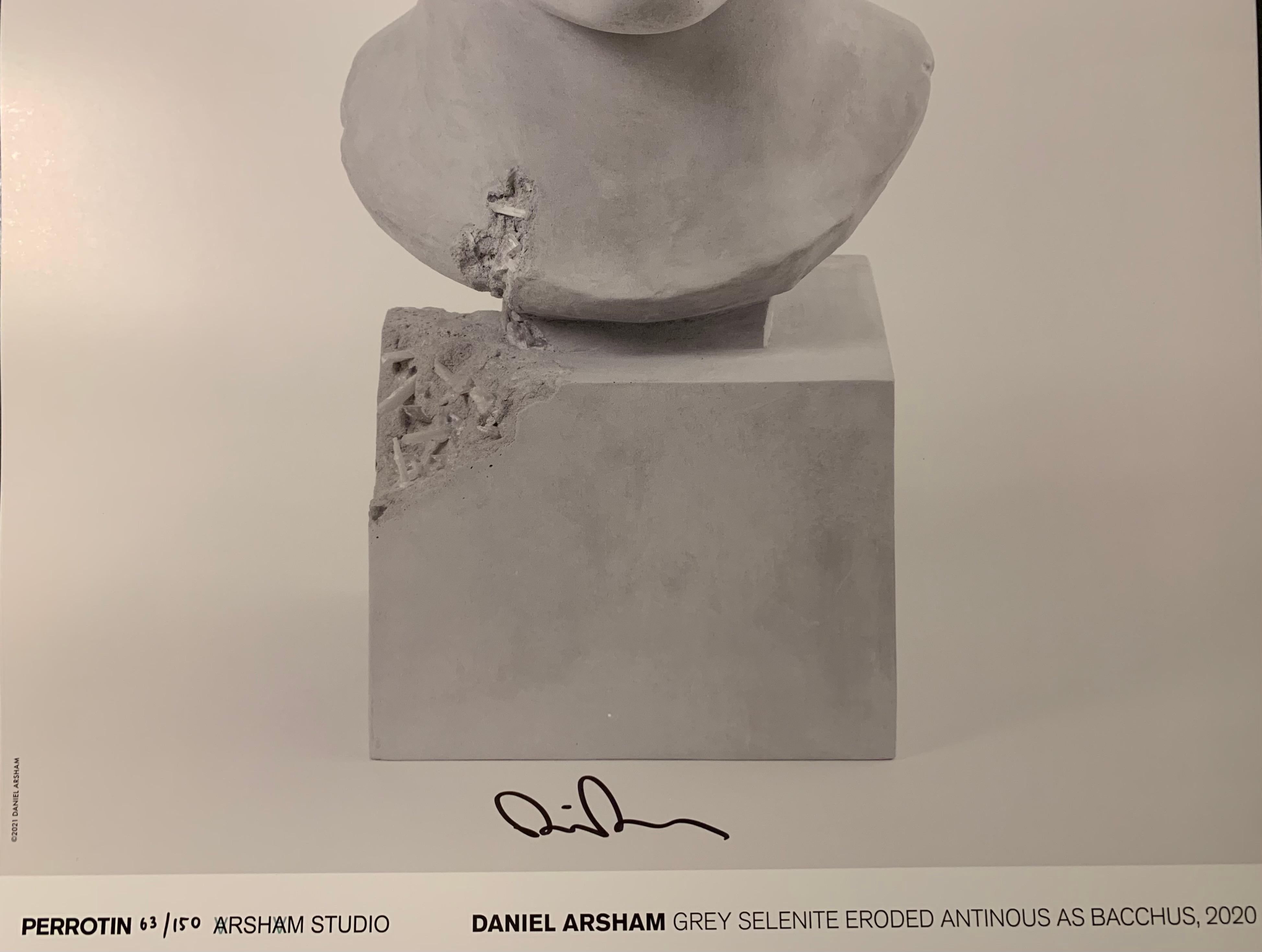 Daniel Arsham Gray Selenite Eroded Antinous as Bacchus Signed & Numbered 2