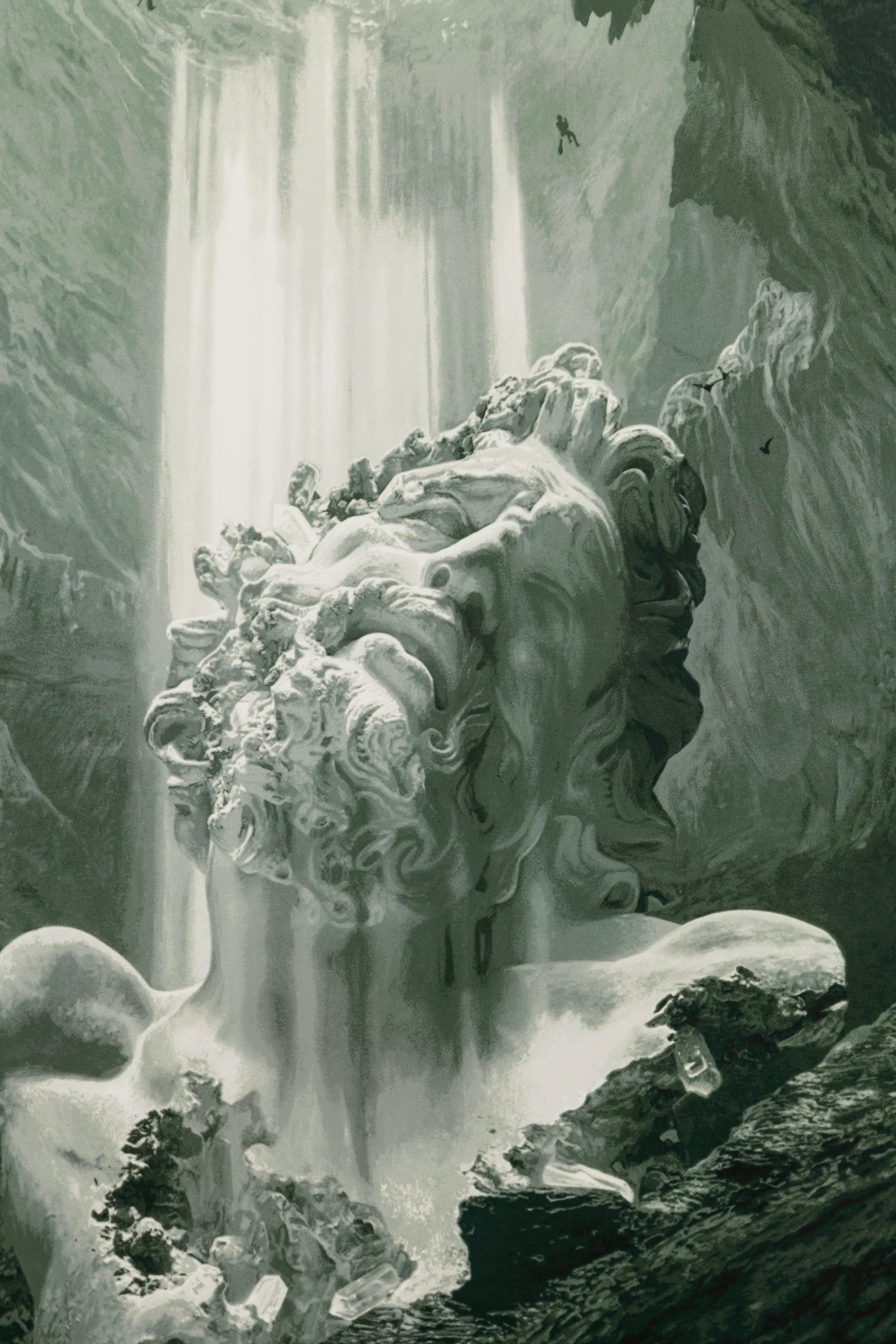 GROTTO OF LAOCOÖN Riesig Handsigniert. Modernes konzeptionelles Statuen-Design Höhlenrelikte – Print von Daniel Arsham
