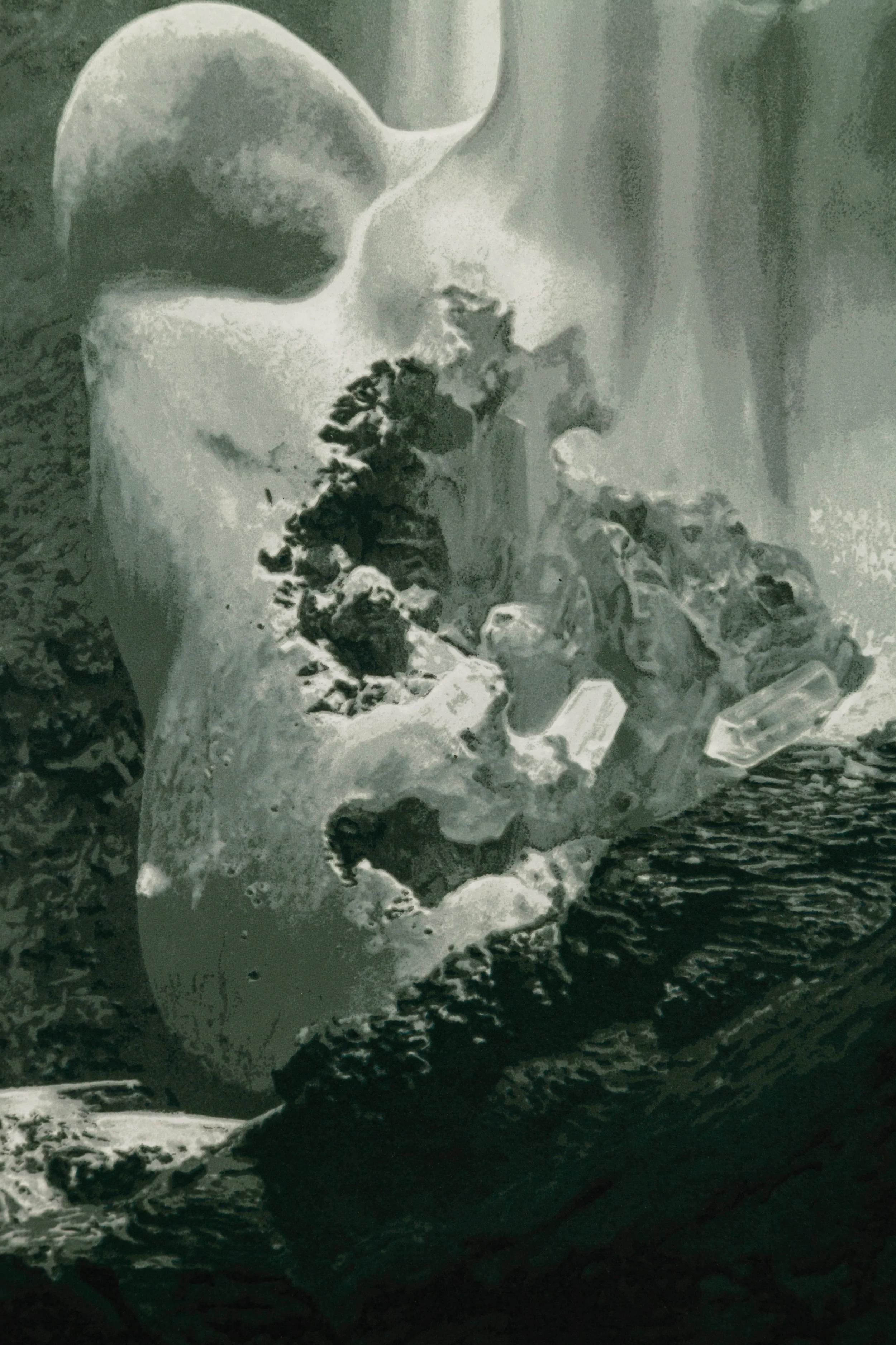 GROTTO OF LAOCOÖN Riesig Handsigniert. Modernes konzeptionelles Statuen-Design Höhlenrelikte (Amerikanische Moderne), Print, von Daniel Arsham