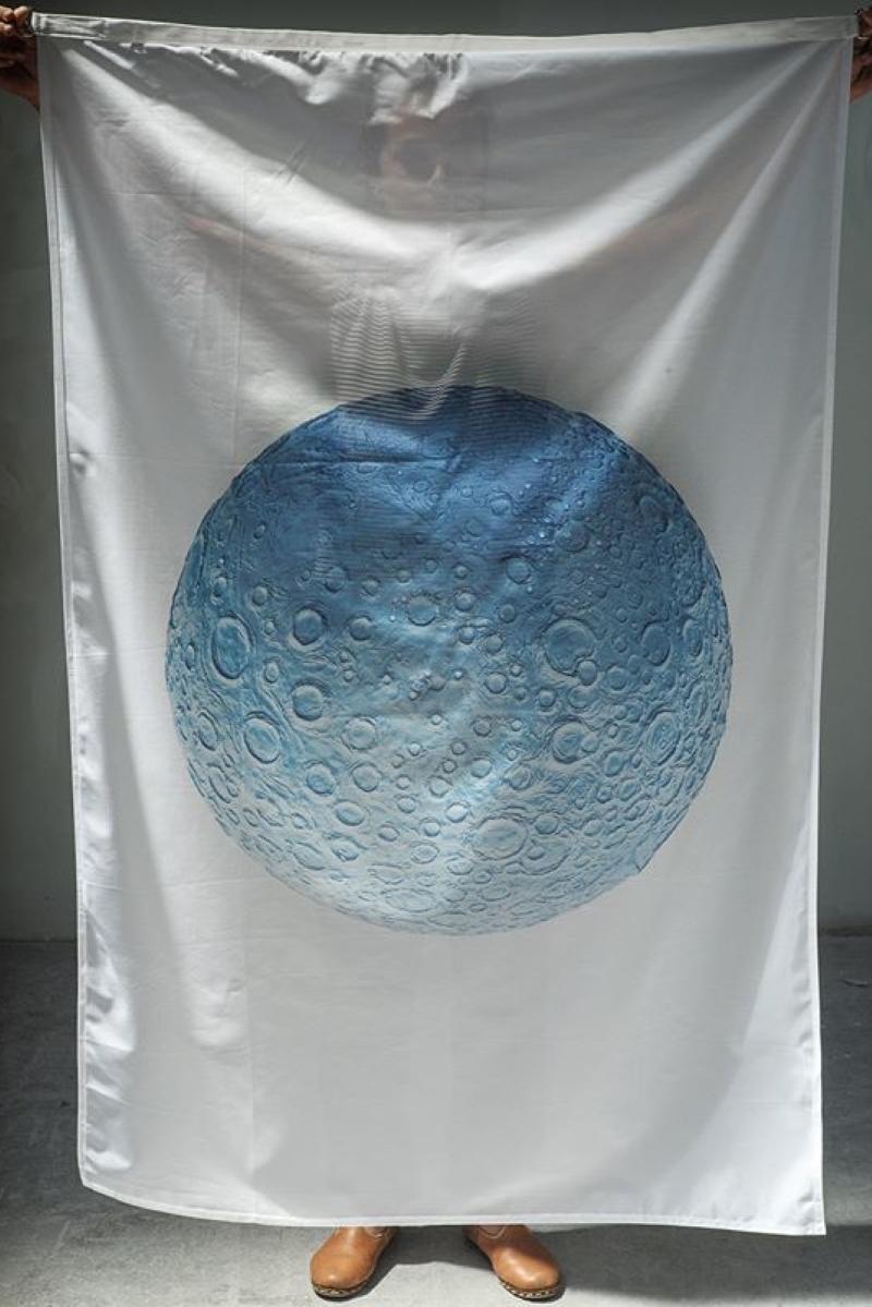 Daniel Arsham Moon Flag Print on Nylon Edition of 100 For Sale 1