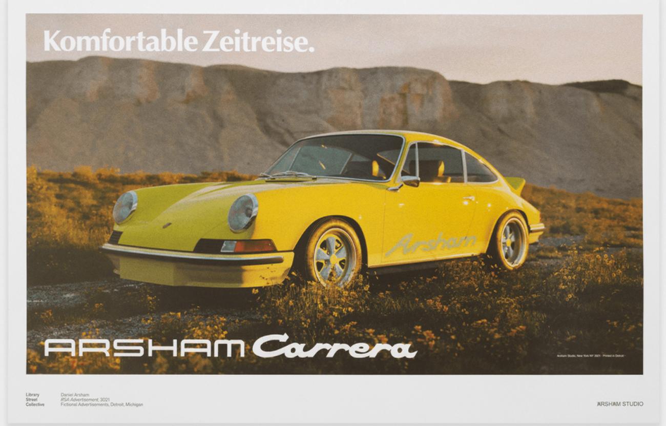 Fictional Advertisements 5 Signed Prints Daniel Arsham, Auto Enthusiasts Porsche For Sale 2