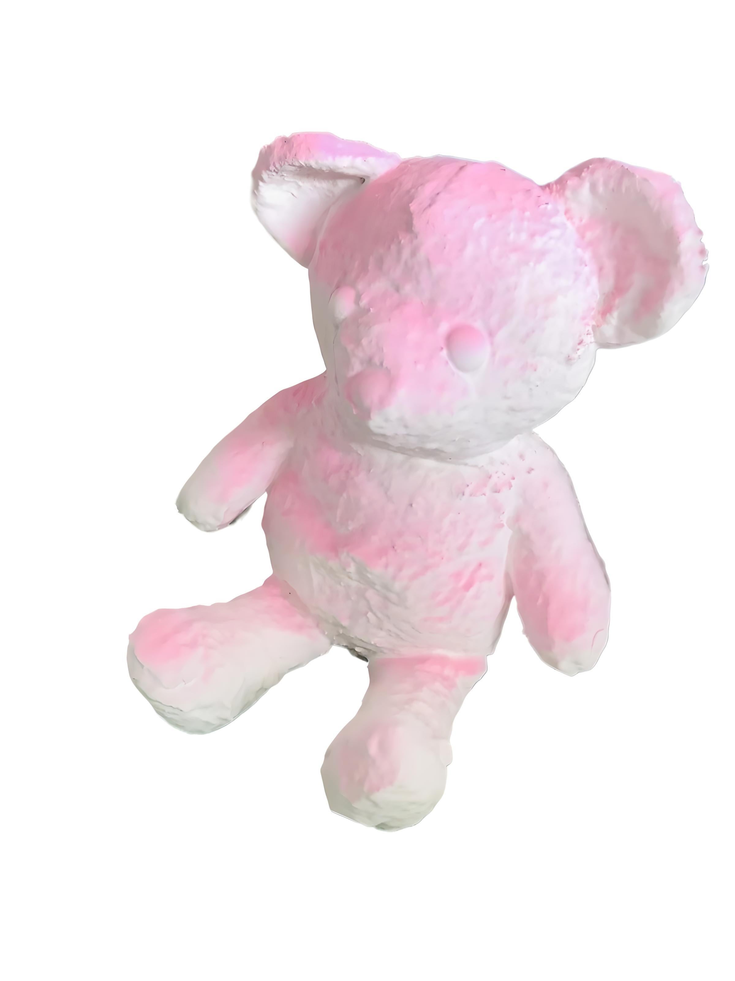 Orso screpolato - Rosa - Sculpture Contemporaneo di Daniel Arsham