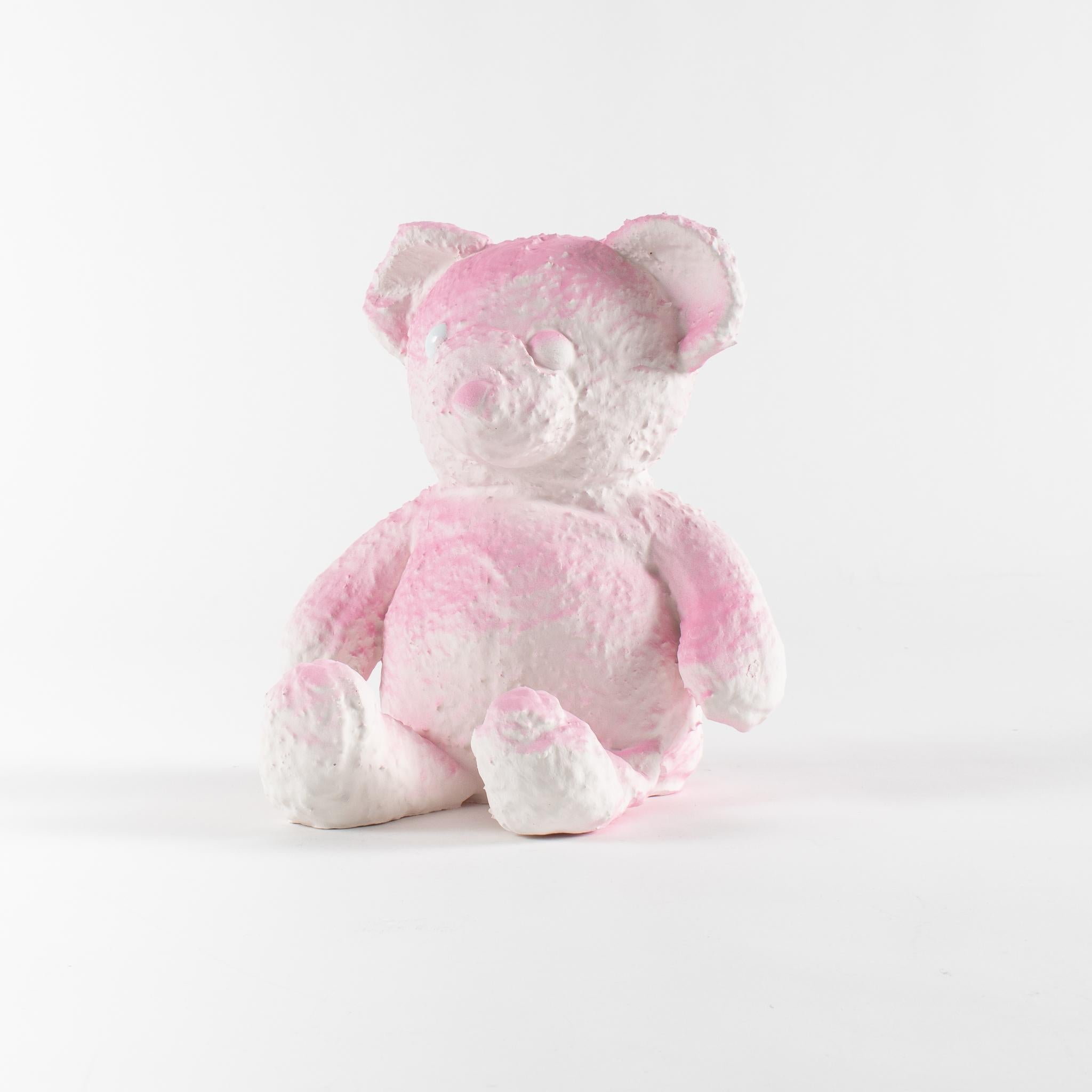 Daniel Arsham Figurative Sculpture - Cracked Bear (Pink)