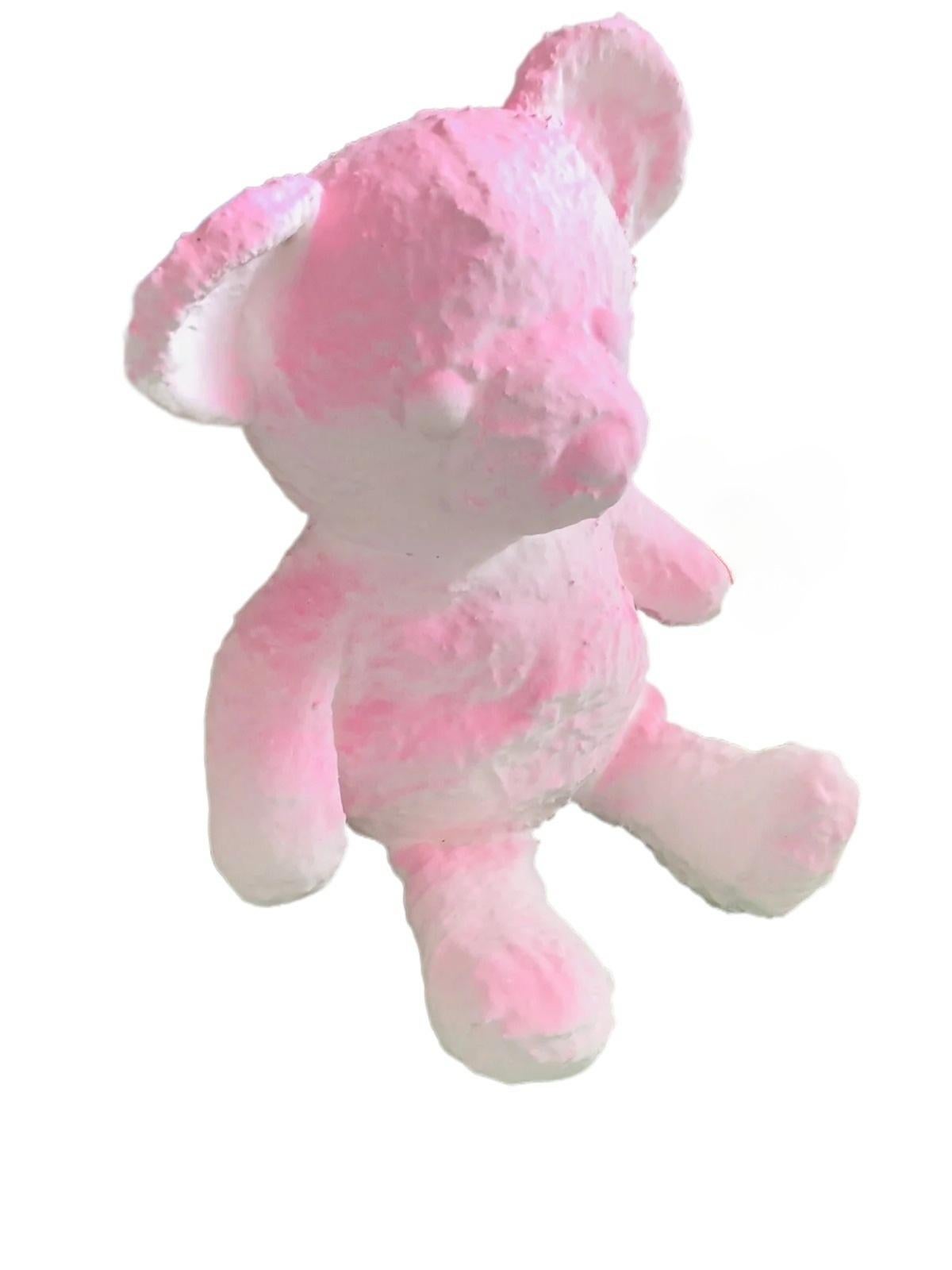 Orso screpolato - Rosa - Sculpture di Daniel Arsham