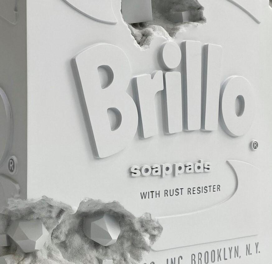 DANIEL ARSHAM (1980-Present)

This artwork, 'Eroded Brillo Box' is an object perhaps found in a future archaeological dig site. Arsham used Warhol's iconic 1964 Brillo box at the base of the work as part of a collaborative project between the artist