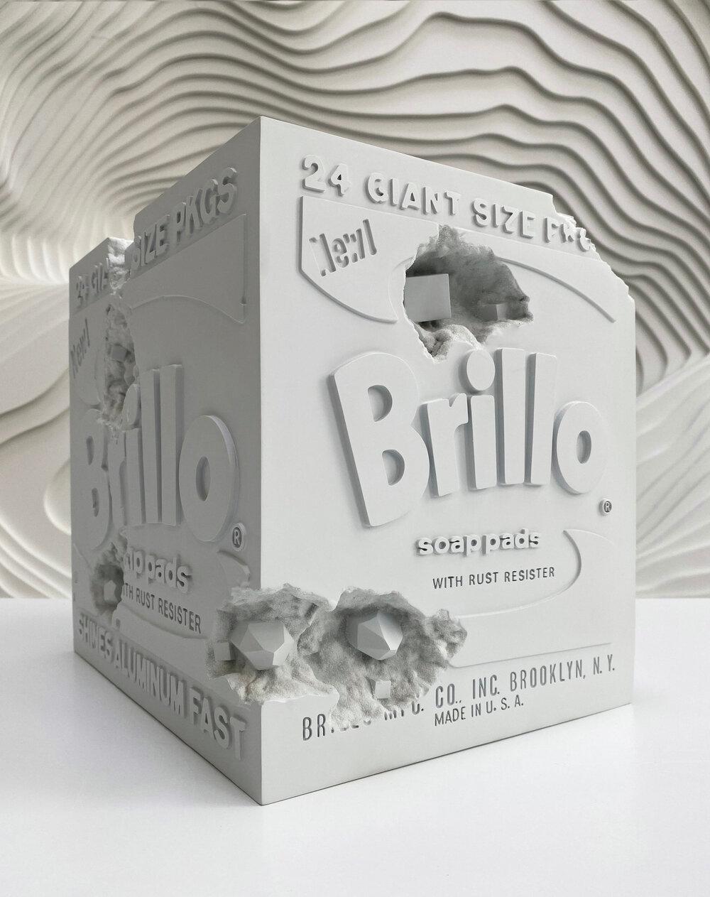 DANIEL ARSHAM (1980-aujourd'hui)

Cette œuvre d'art, "Eroded Brillo Box", est un objet que l'on pourrait trouver dans un futur site de fouilles archéologiques. Artistics a utilisé la boîte Brillo emblématique de Warhol datant de 1964 à la base de