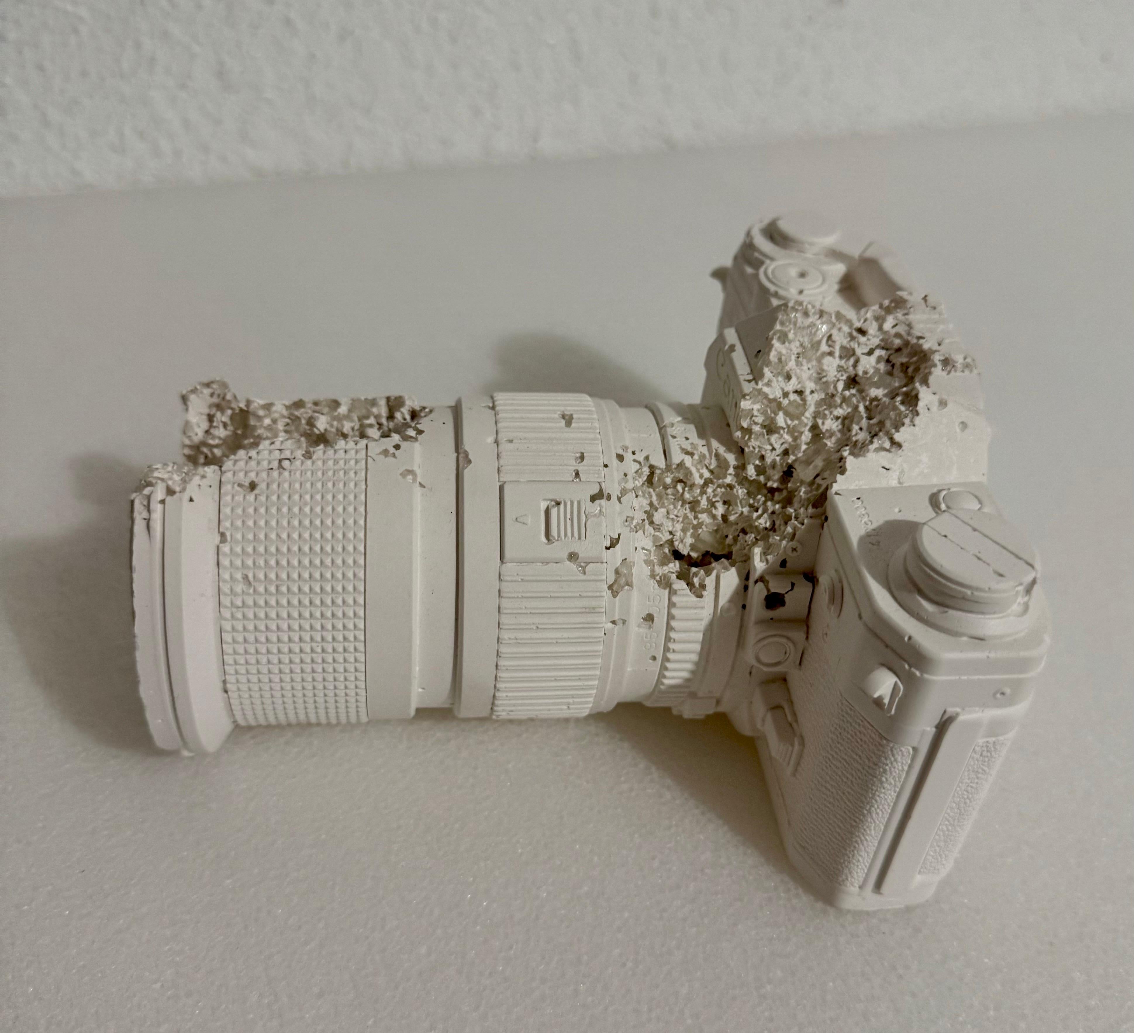 Daniel Arsham Future Relic 35MM Camera Sculpture in Original Box with Gloves For Sale 9