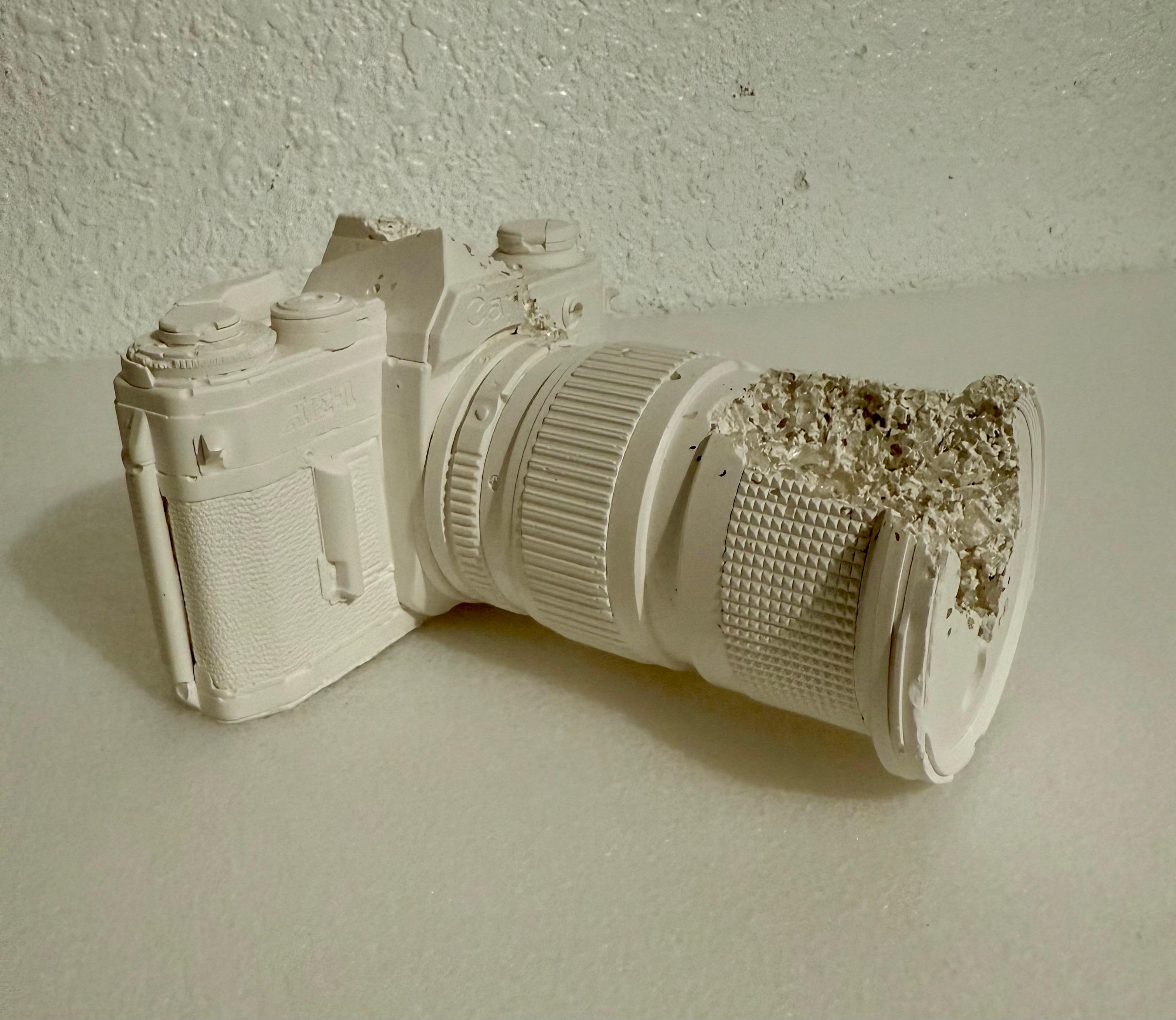 Daniel Arsham Future Relic 35MM Camera Sculpture in Original Box with Gloves For Sale 3