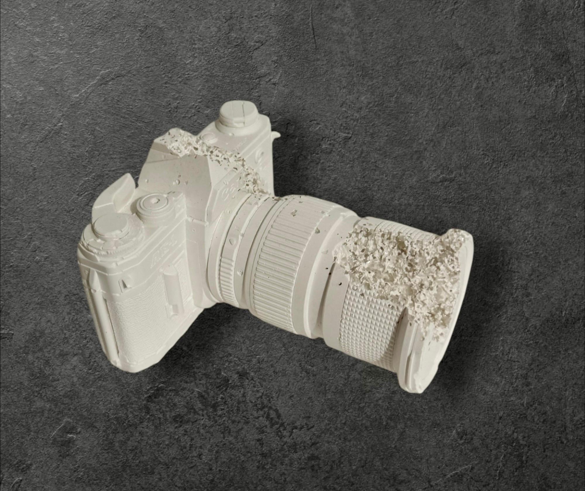 Daniel Arsham Future Relic 35MM Camera Sculpture in Original Box with Gloves For Sale 6