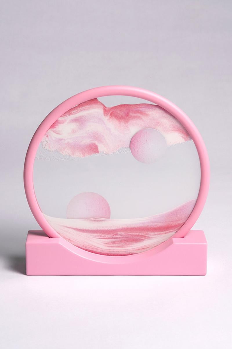 Daniel Arsham Figurative Sculpture - DANIEL ARSHAM Pink Sand Circle Contemporary Design Sculpture. Modern, Conceptual
