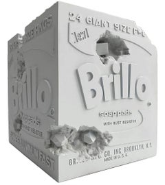 Arsham Eroded Brillo Box - Blue, Edition of 500 - based on Andy Warhol pop art