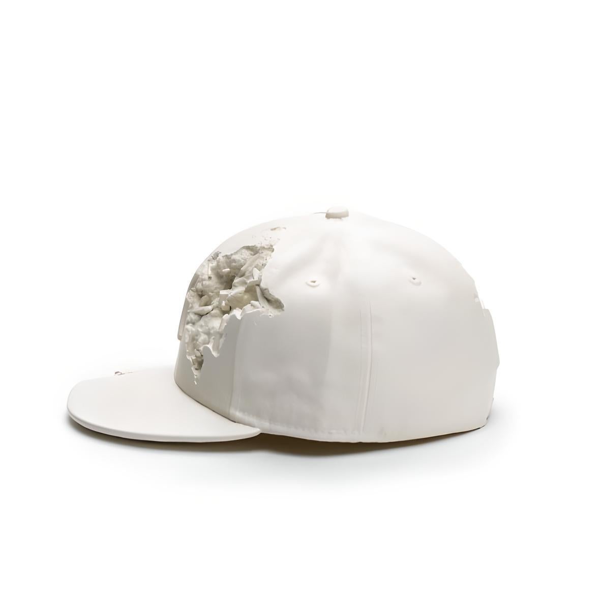 Artefacto Moderno 001 - Gorra de béisbol de NY - Still-Life Sculpture Beige de Daniel Arsham