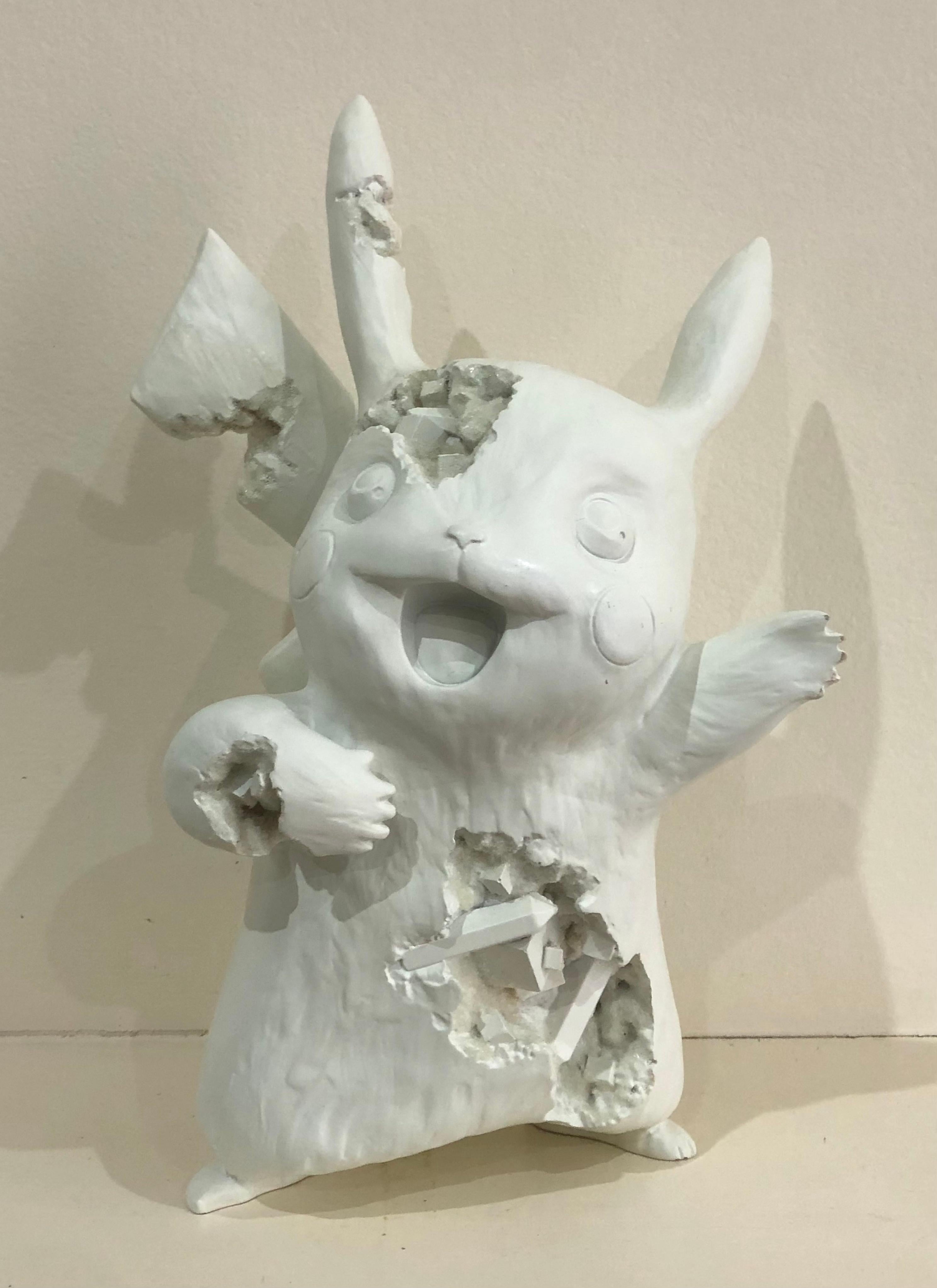 Blue Crystalized Pikachu - Sculpture by Daniel Arsham