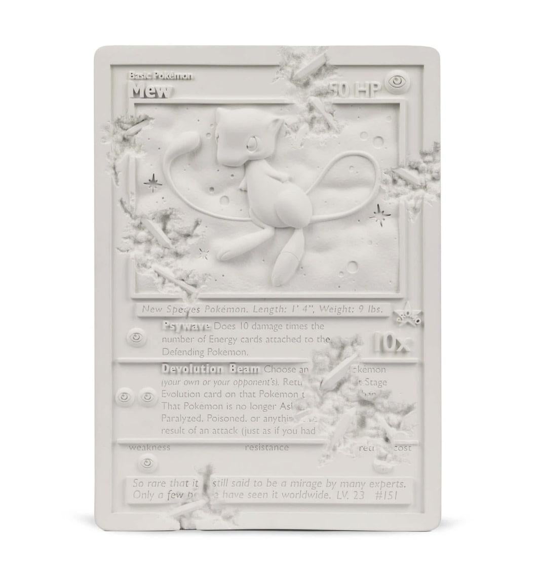 Daniel Arsham Figurative Sculpture - White Crystallised Mew Card