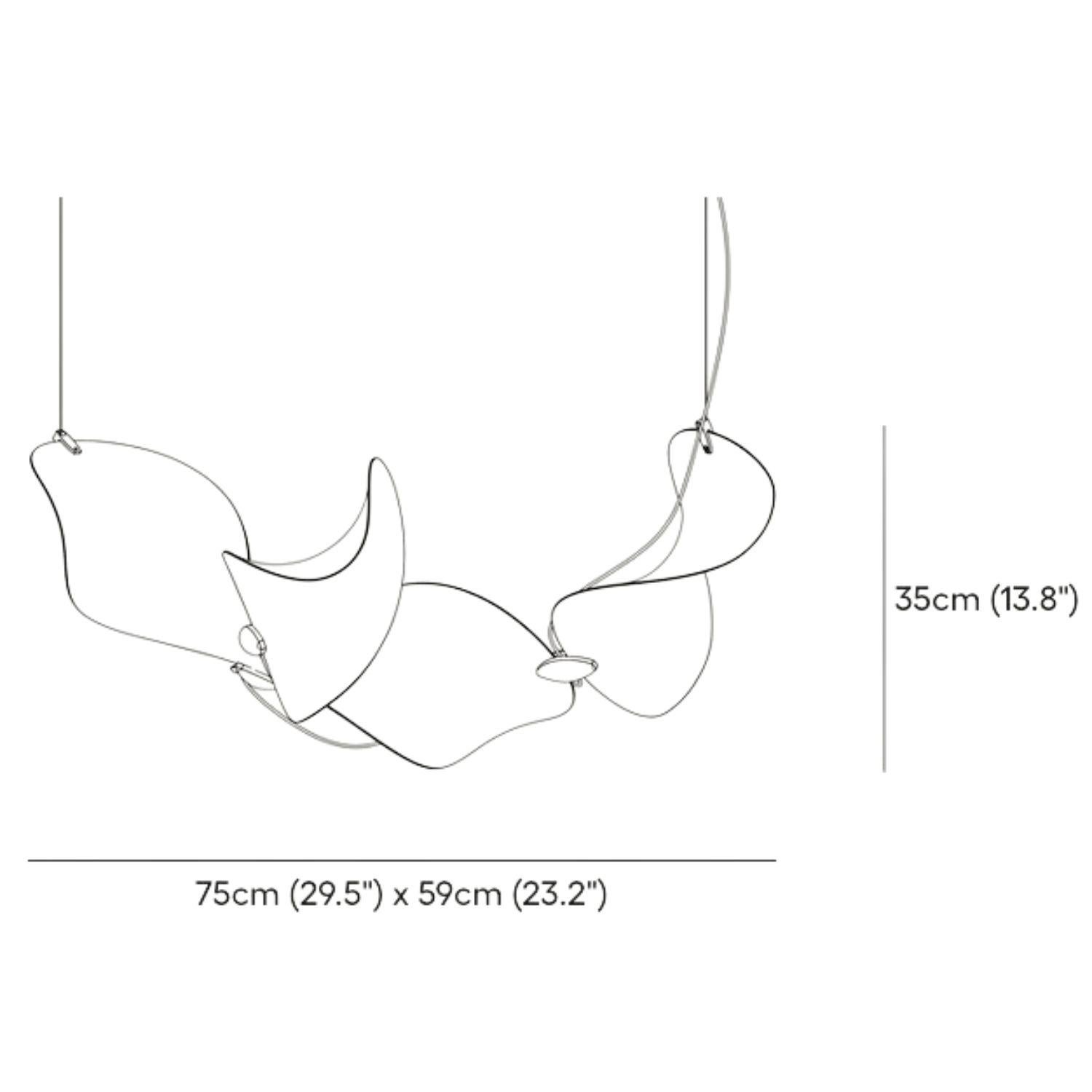 Lampe à suspension 'Dune 4' de Daniel Becker en aluminium anodisé pour objets mousse en vente 2