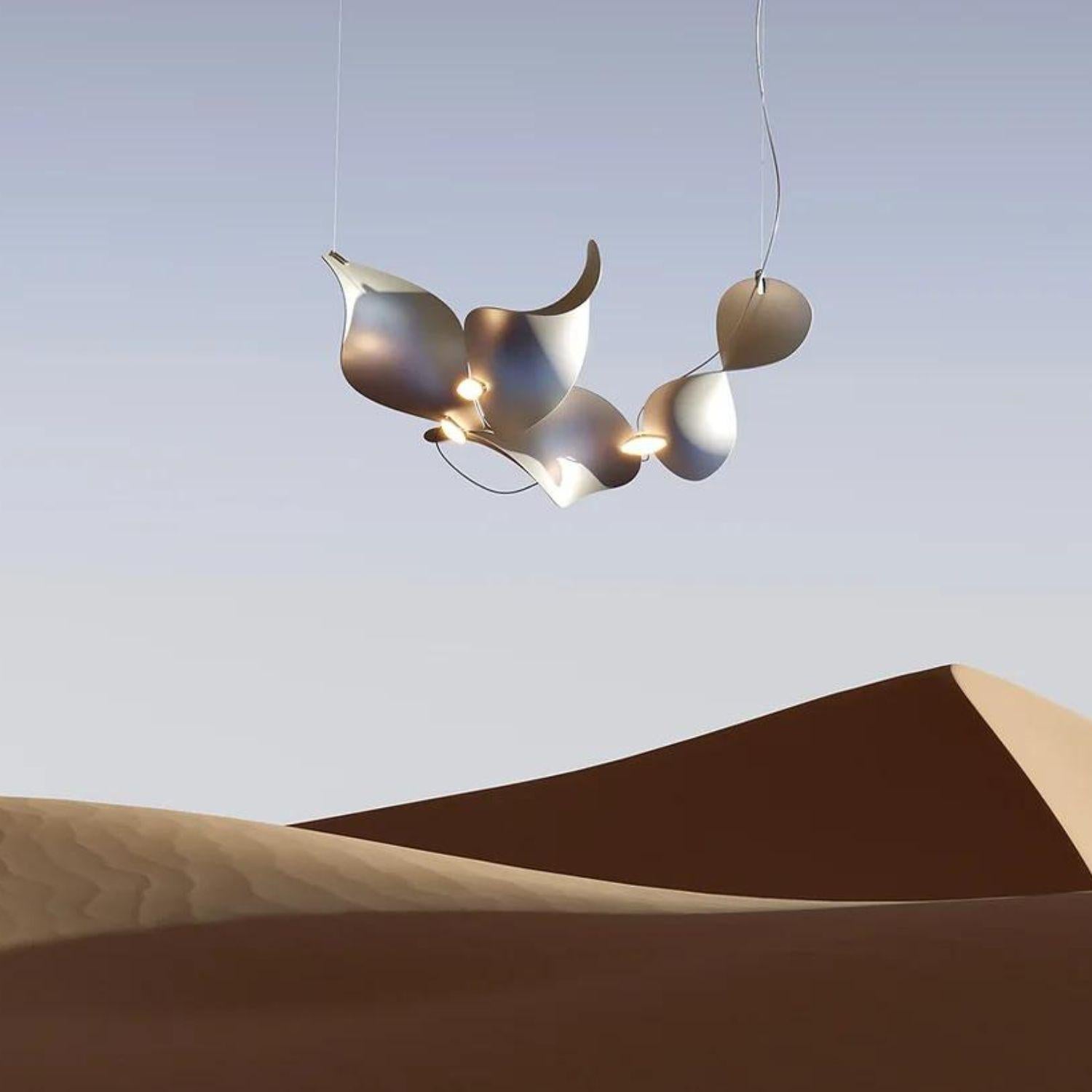 Lampe à suspension 'Dune 4' de Daniel Becker en aluminium anodisé pour objets mousse

Conçue par l'artiste berlinois Daniel Becker, la collection 