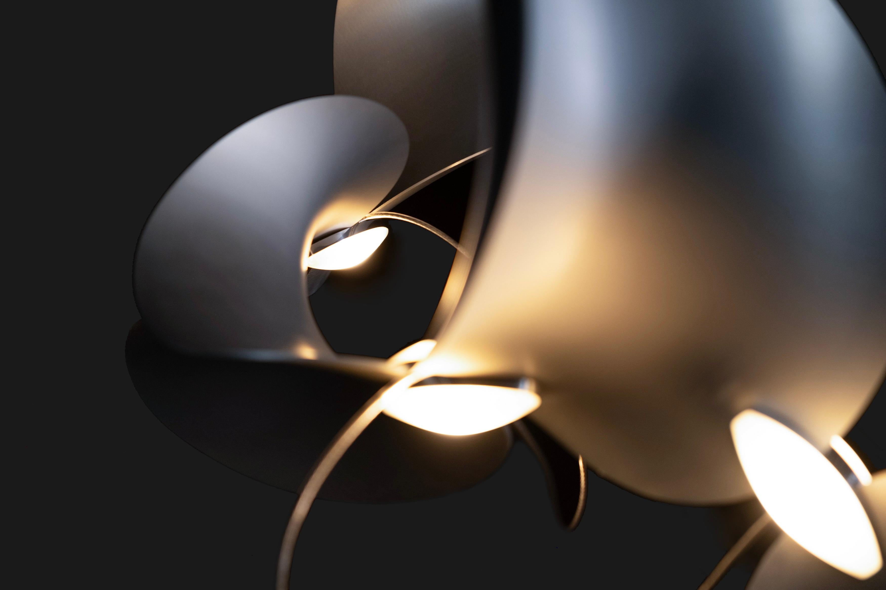 XXIe siècle et contemporain Lampe à suspension 'Dune 4' de Daniel Becker en aluminium anodisé pour objets mousse en vente