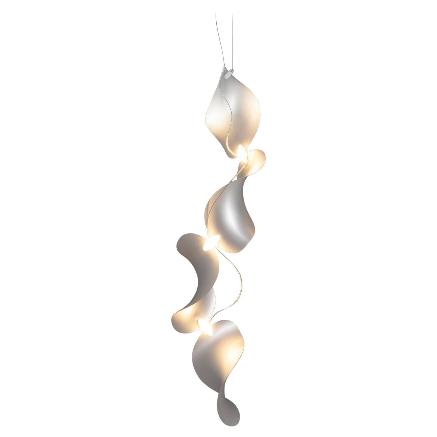 Lampada a sospensione 'Dune 4V' di Daniel Becker in alluminio anodizzato per Moss Objects